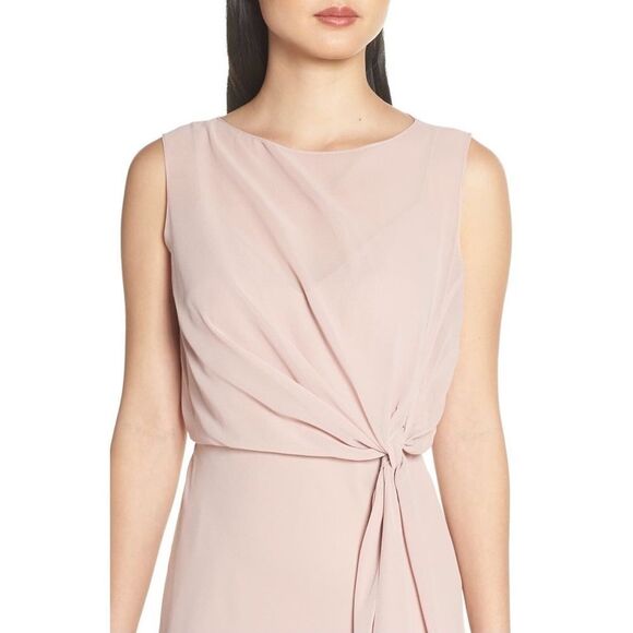 Jenny Yo Paltrow Overlay Chiffon Gown Maxi dress blush Pink Size 10 - Picture 8 of 16